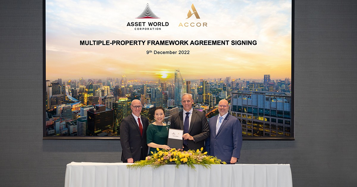 AWC and Accor sign the first strategic multiple-property framework agreement to develop hotels with more than 1,000 room keys, strengthening Thailand as a global tourism destination