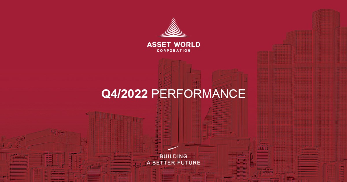 AWC reports remarkable Q4/2022 operating results, boosting full year 2022 net profit to 3,981 million baht, increasing 2.8 times year-on-year