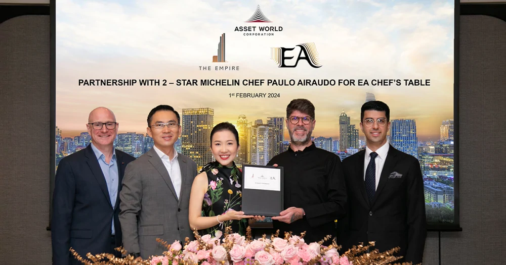 AWC จับมือ เชฟระดับมิชลินสตาร์สองดาว ‘เปาโล อายราวโด’   ร่วมเปิด ‘EA CHEF'S TABLE’ จุดหมายปลายทางด้านอาหารและเครื่องดื่มบนรูฟทอปที่ใหญ่ที่สุดที่อาคาร ‘เอ็มไพร์’