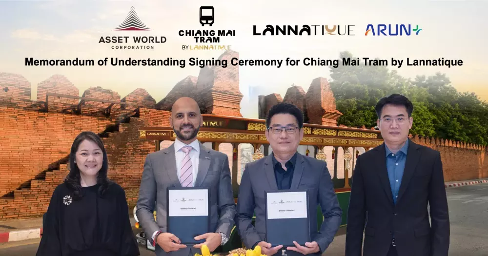 AWC ผนึกกำลัง Arun Plus ร่วมพัฒนา “Chiang Mai Tram By Lannatique” รถแทรมไฟฟ้านำเที่ยวแห่งแรกของไทย เชื่อมแลนด์มาร์กประวัติศาสตร์ผ่านโครงการ “ลานนาทีค เดสทิเนชั่น” สนับสนุนเมืองเชียงใหม่สู่จุดหมายปลายทางท่องเที่ยวยั่งยืนระดับโลก