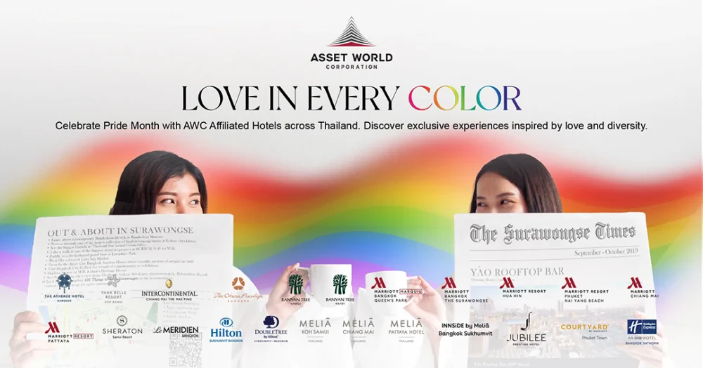 Pride Month Celebrations at AWC Affiliated Hotels  Celebrate Love in Every Color Across Thailand