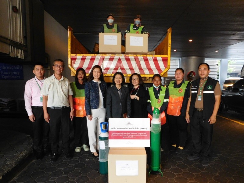 Asset World Corporation delivers medical equipment for public health and community service centers in Sathorn district.